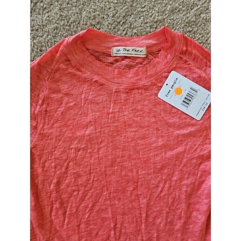 Free People We The Free Night Sky Tee Red Size Extra Small - Picture 2 of 5